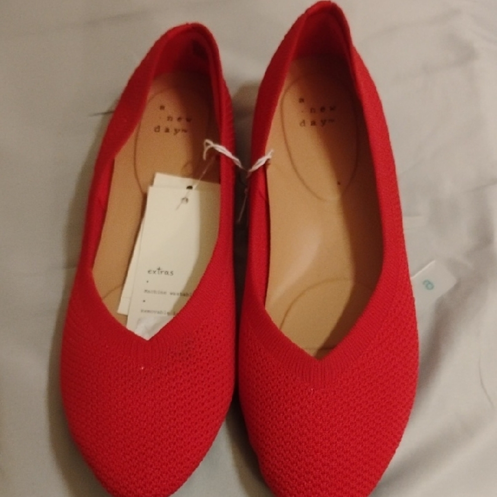 a new day Red Women's Flats